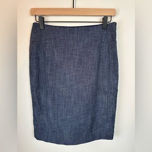 THE LIMITED Blue Chambray Business Career Skirt | Size 0